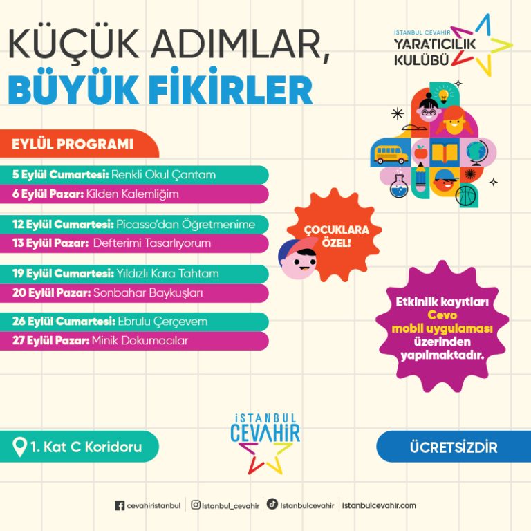 İSTANBUL CEVAHİR’DE ÇOCUKLAR İÇİN EYLÜL DOLU DOLU GEÇİYOR!