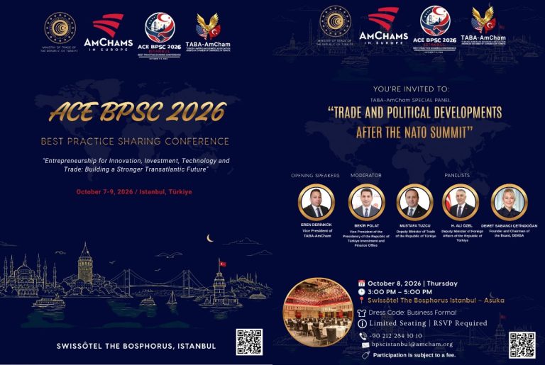 TABA-AMCHAM, KÜRESEL İŞ DÜNYASINI İSTANBUL’DA BULUŞTURUYOR  ACE BPSC 2026 ZİRVESİ İÇİN GERİ SAYIM BAŞLADI