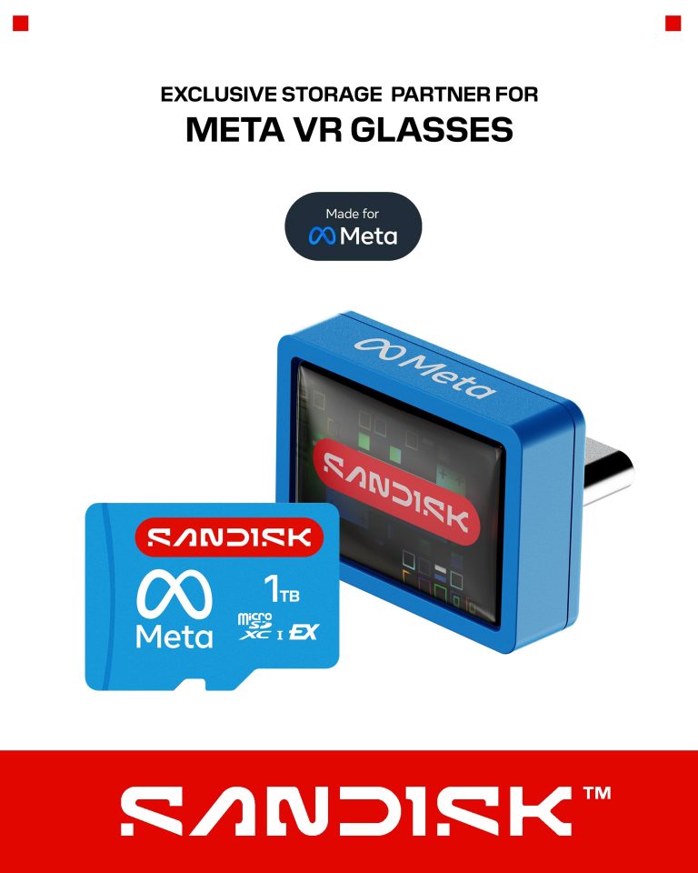Sandisk, Meta VR Glasses’ın Özel Depolama Ortağı Oldu